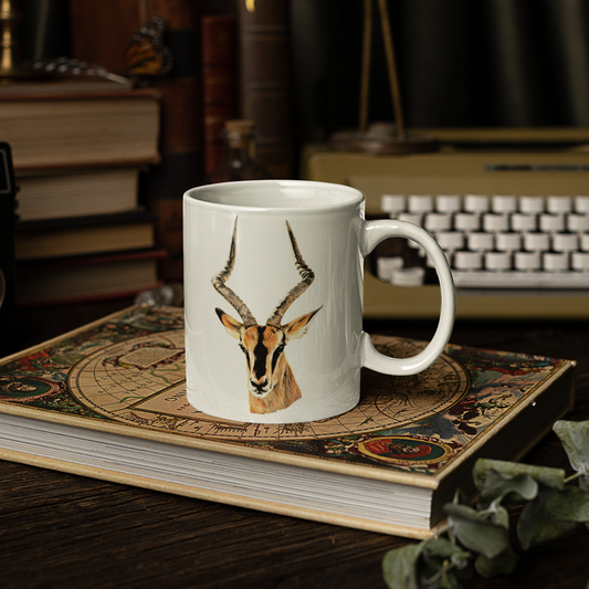 Impala White Ceramic 11oz Mug