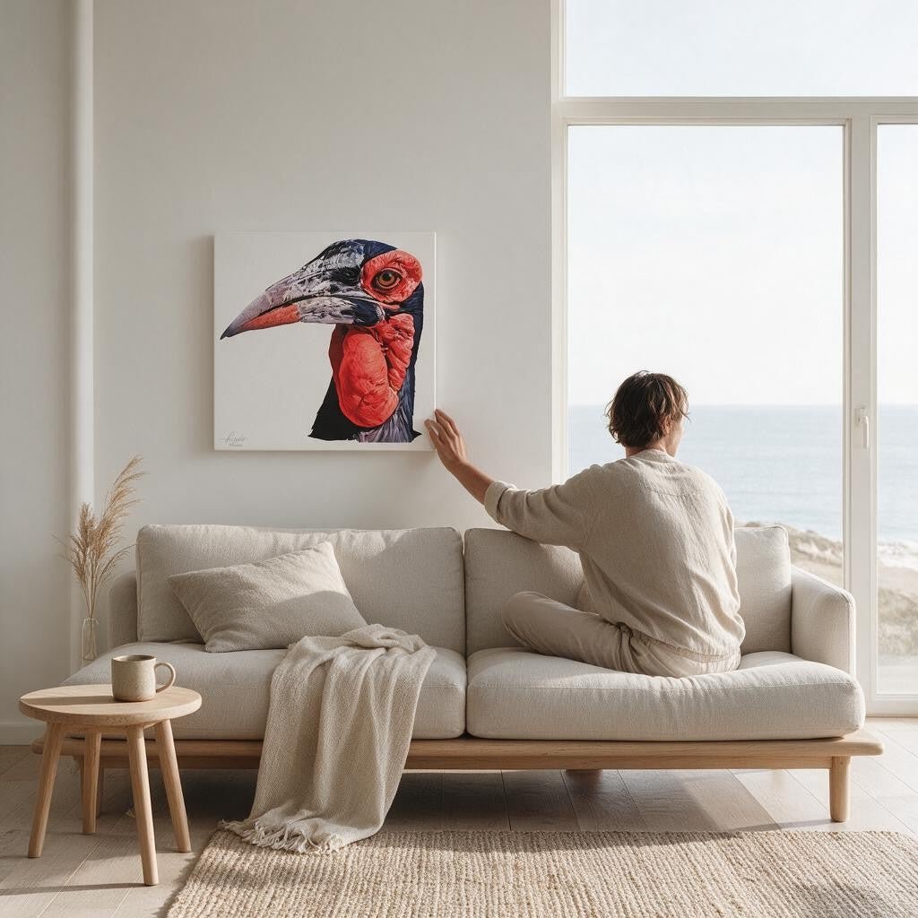 African Hornbill Fine Art Giclée Matte Poster - HD Printing