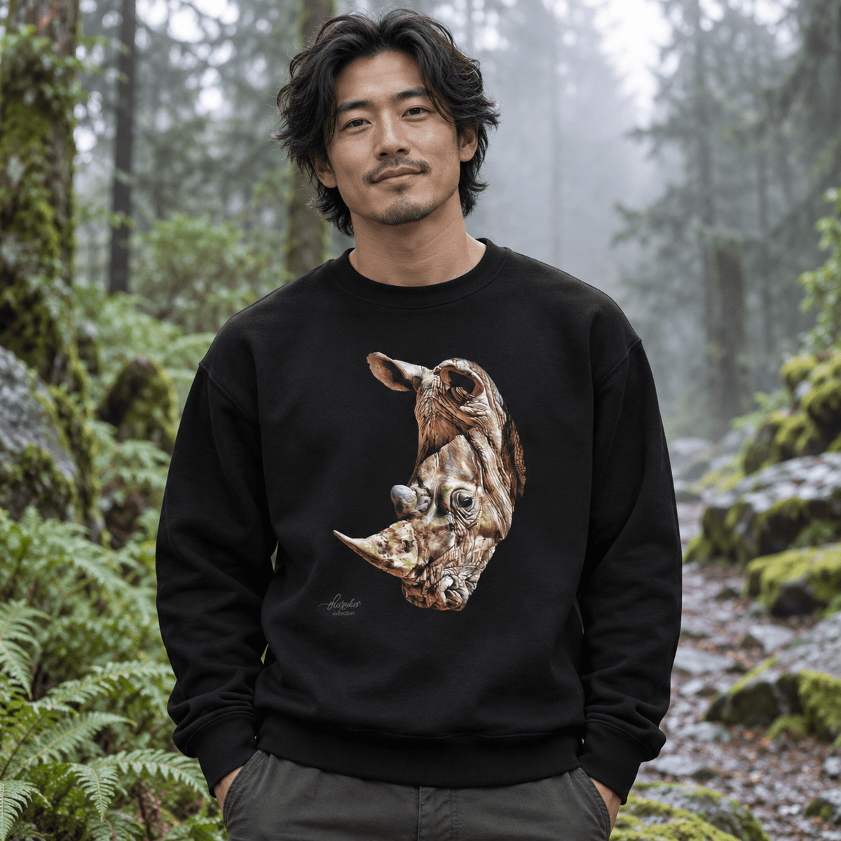 Rhinoceros Unisex Heavy Sweatshirt - HD Printing