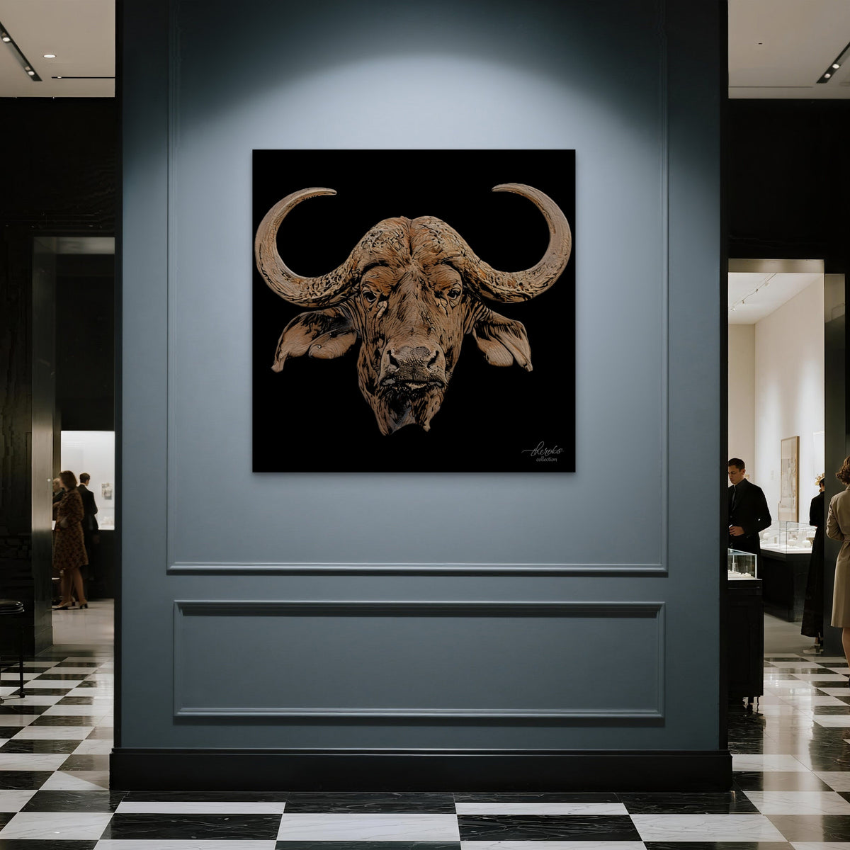 Buffalo Fine Art Giclée Matte Black Poster