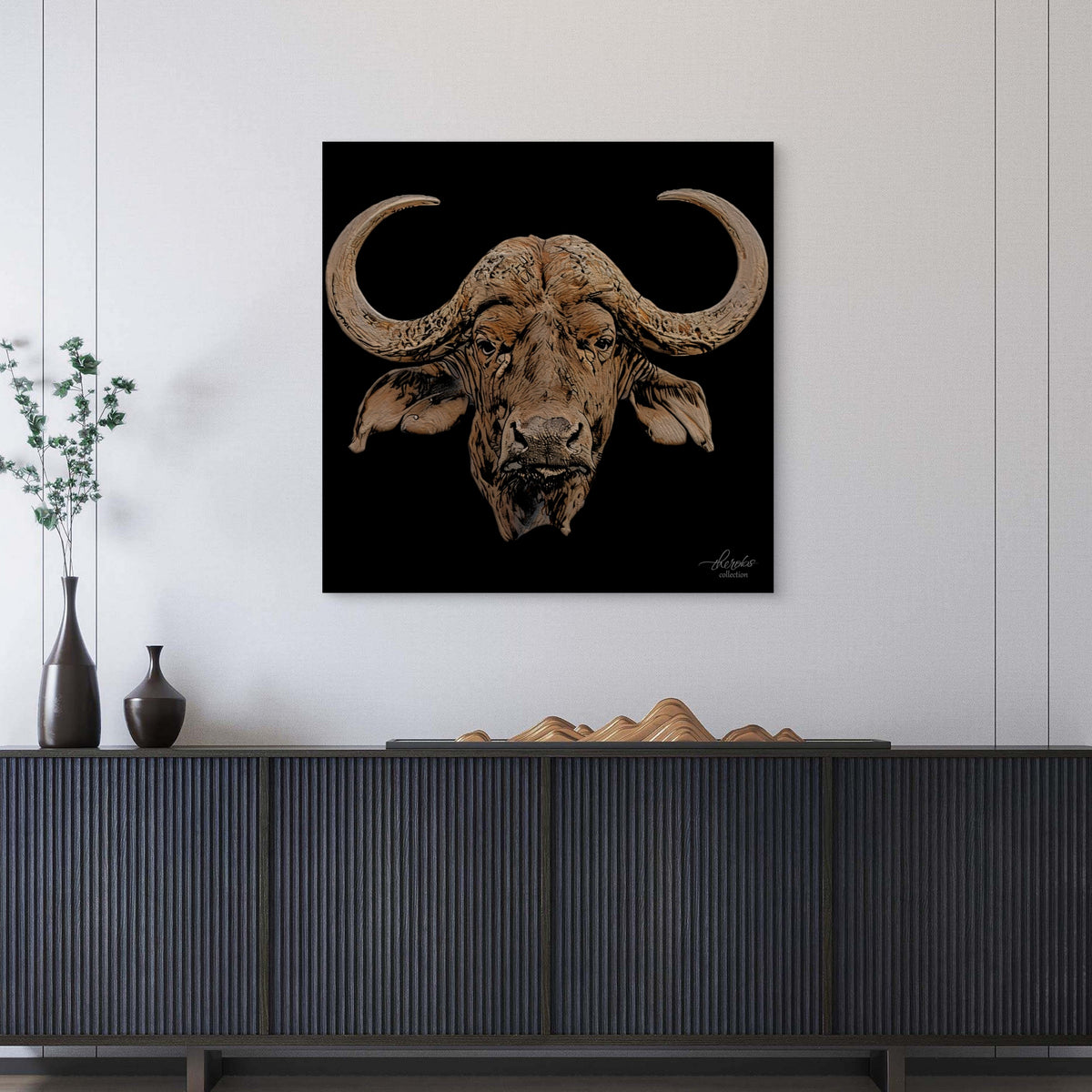 Buffalo Fine Art Giclée Matte Black Poster
