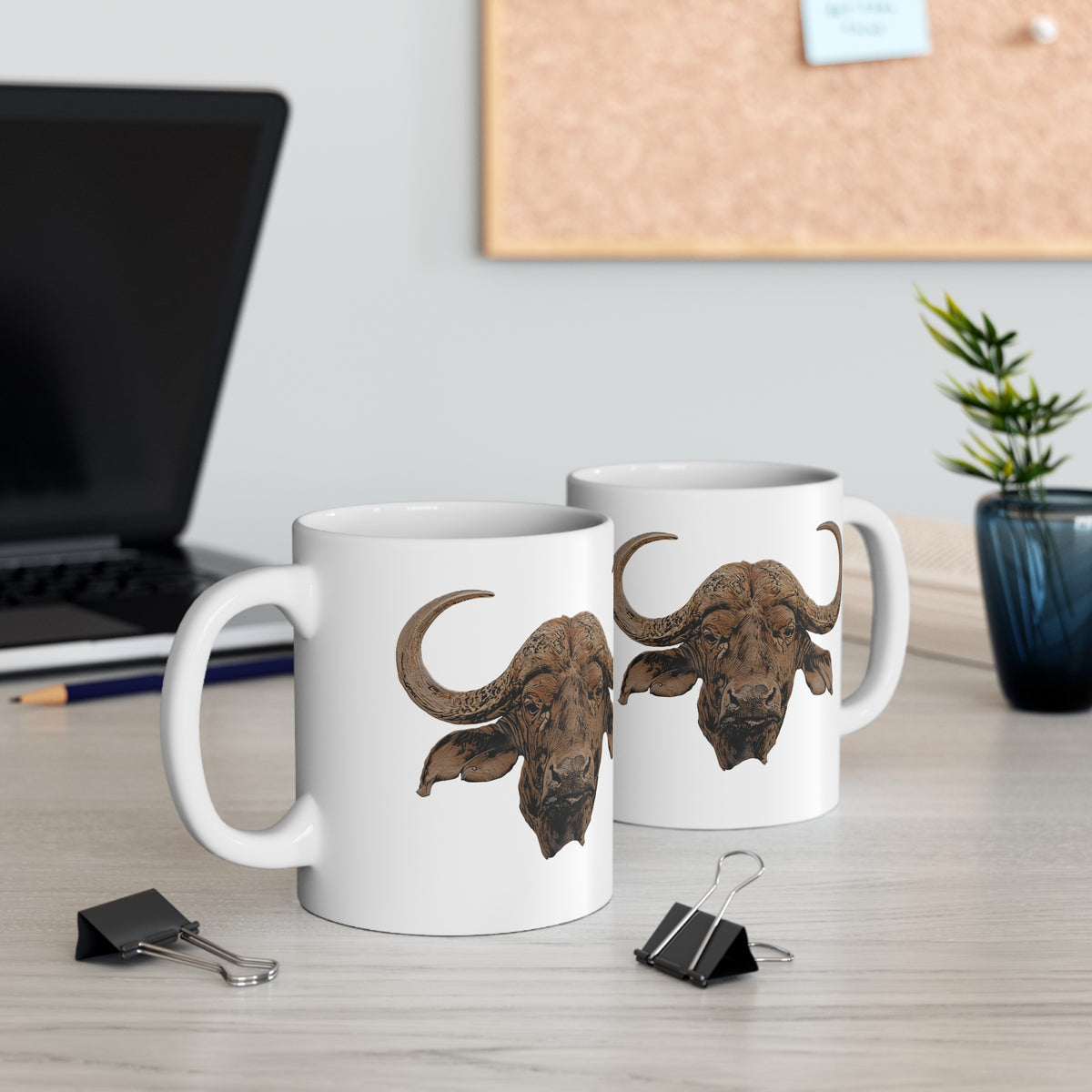 Colour Buffalo White Ceramic 11oz Mug