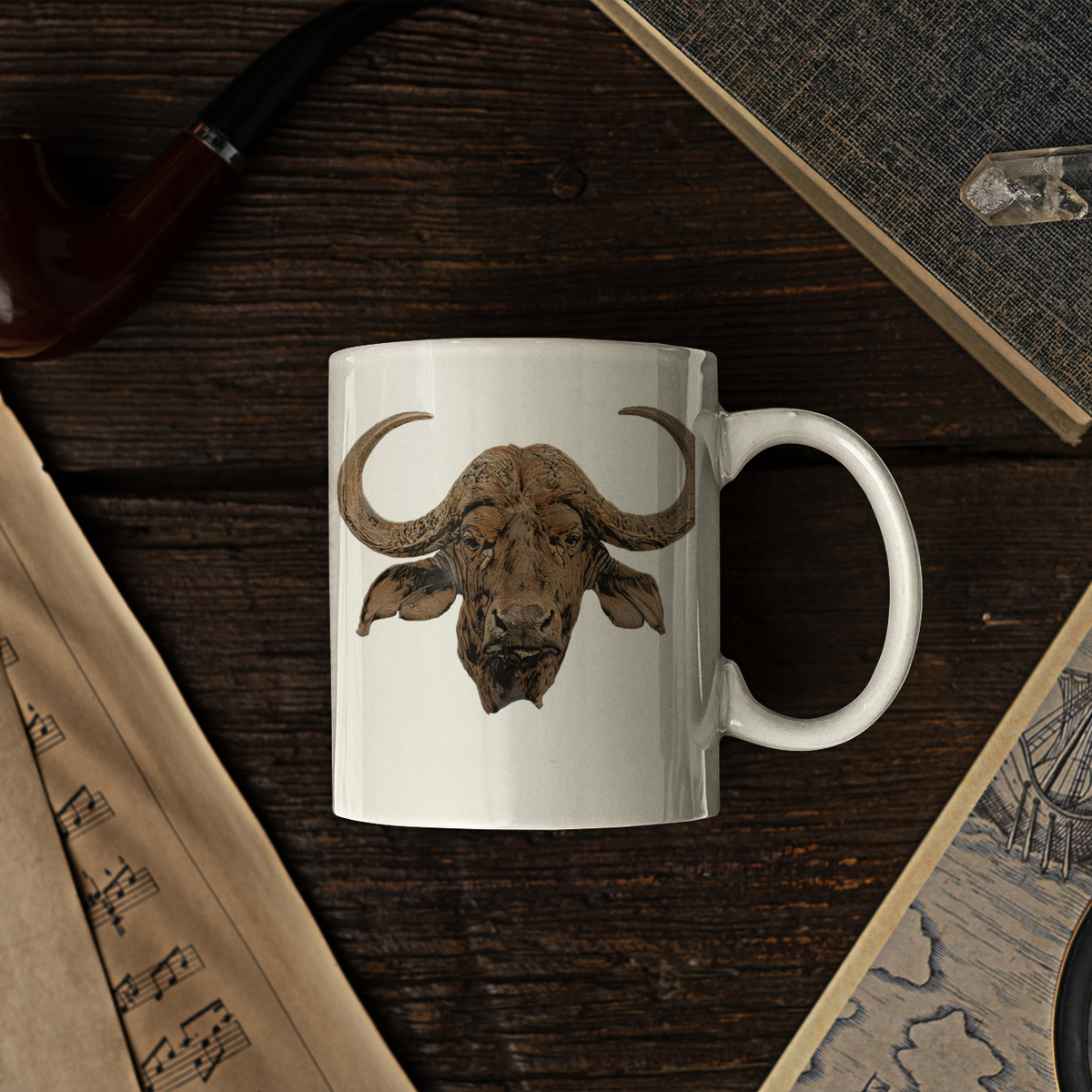 Colour Buffalo White Ceramic 11oz Mug
