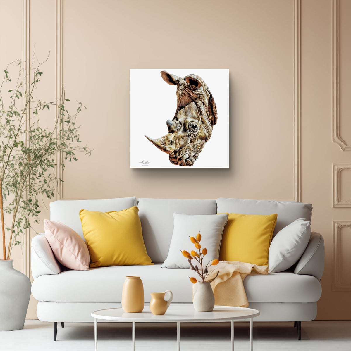 Rhino Fine Art Giclée Matte Poster - HD Printing