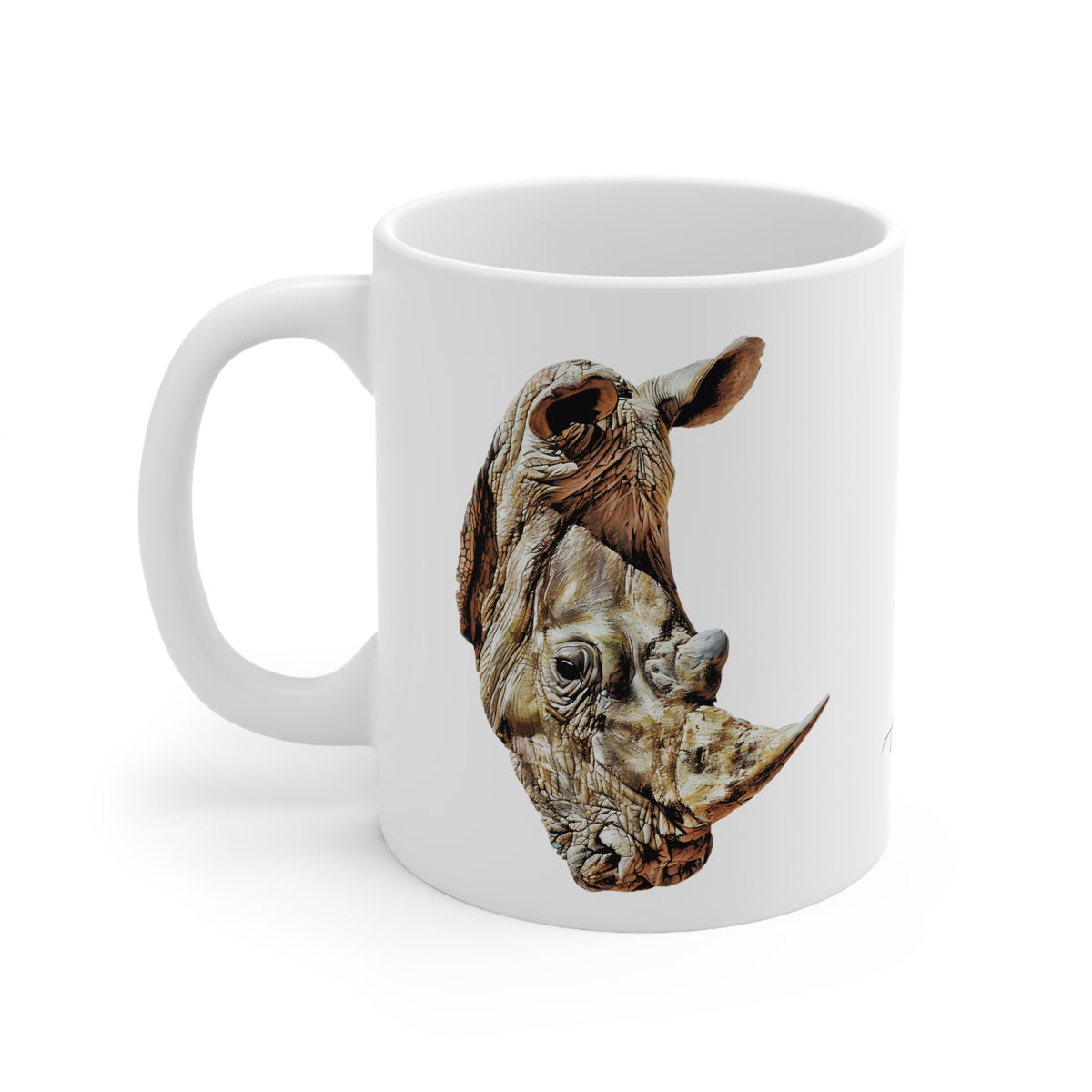 Rhino White Ceramic 11oz Mug