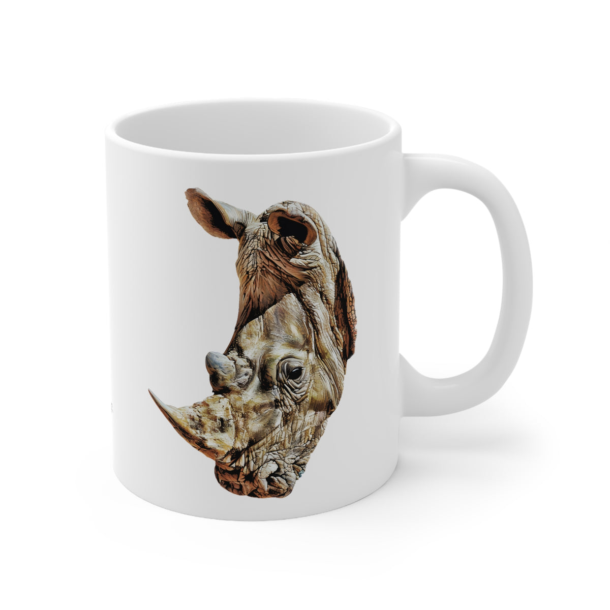 Rhino White Ceramic 11oz Mug