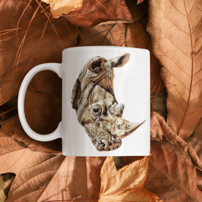 Rhino White Ceramic 11oz Mug