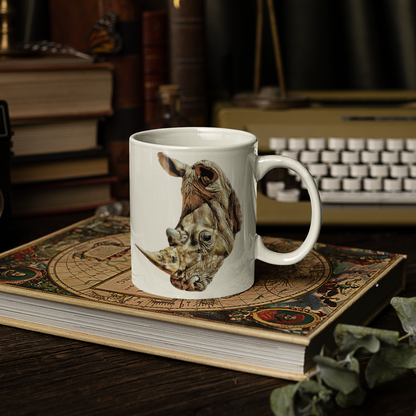 Rhino White Ceramic 11oz Mug