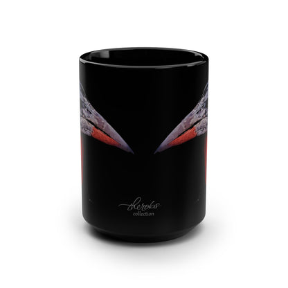 African Hornbill 15oz Large Black Ceramic Mug