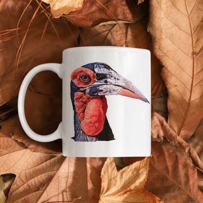 African Hornbill White Ceramic 11oz Mug