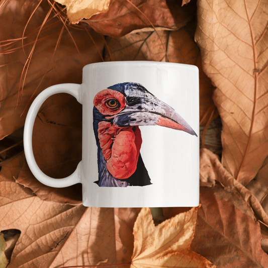 African Hornbill White Ceramic 11oz Mug