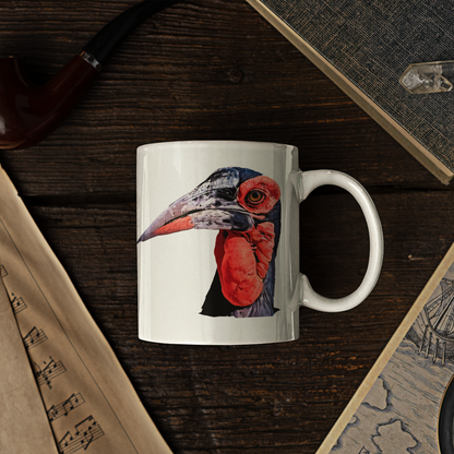 African Hornbill White Ceramic 11oz Mug