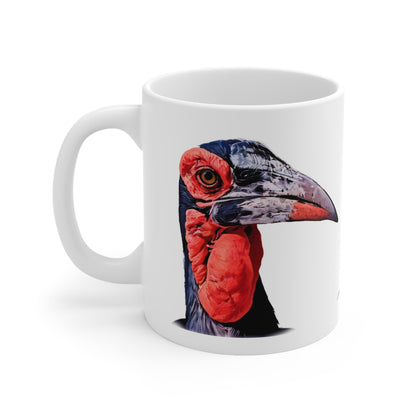 African Hornbill White Ceramic 11oz Mug