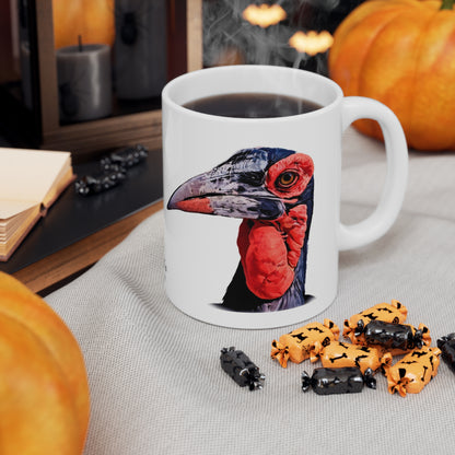 African Hornbill White Ceramic 11oz Mug