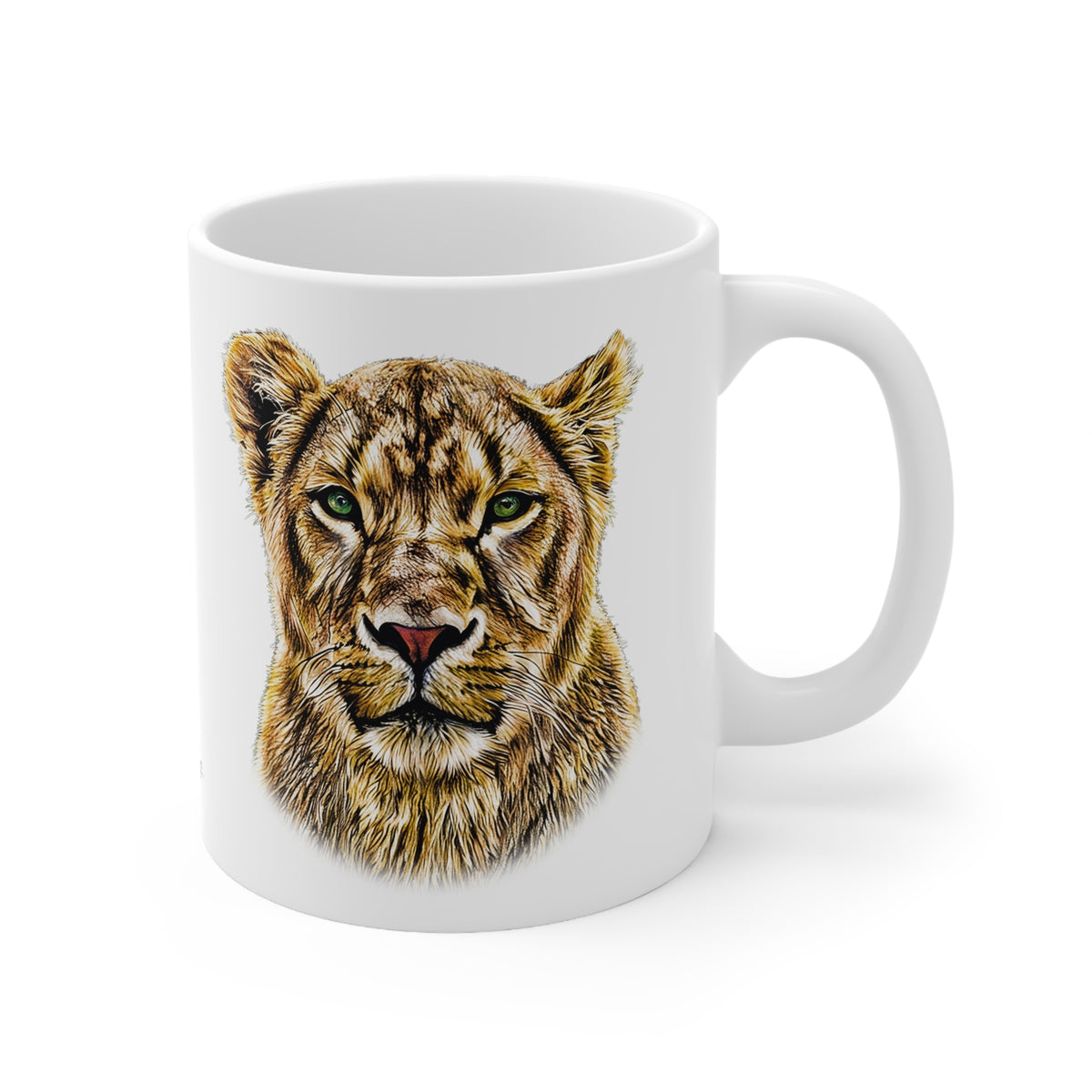 Lioness White Ceramic 11oz Mug