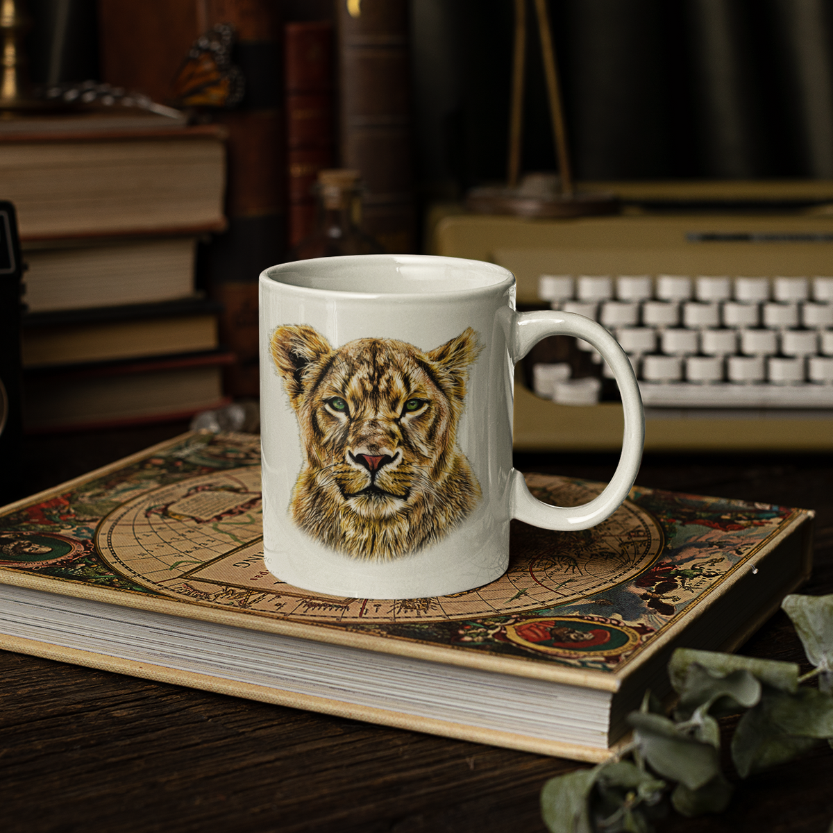 Lioness White Ceramic 11oz Mug