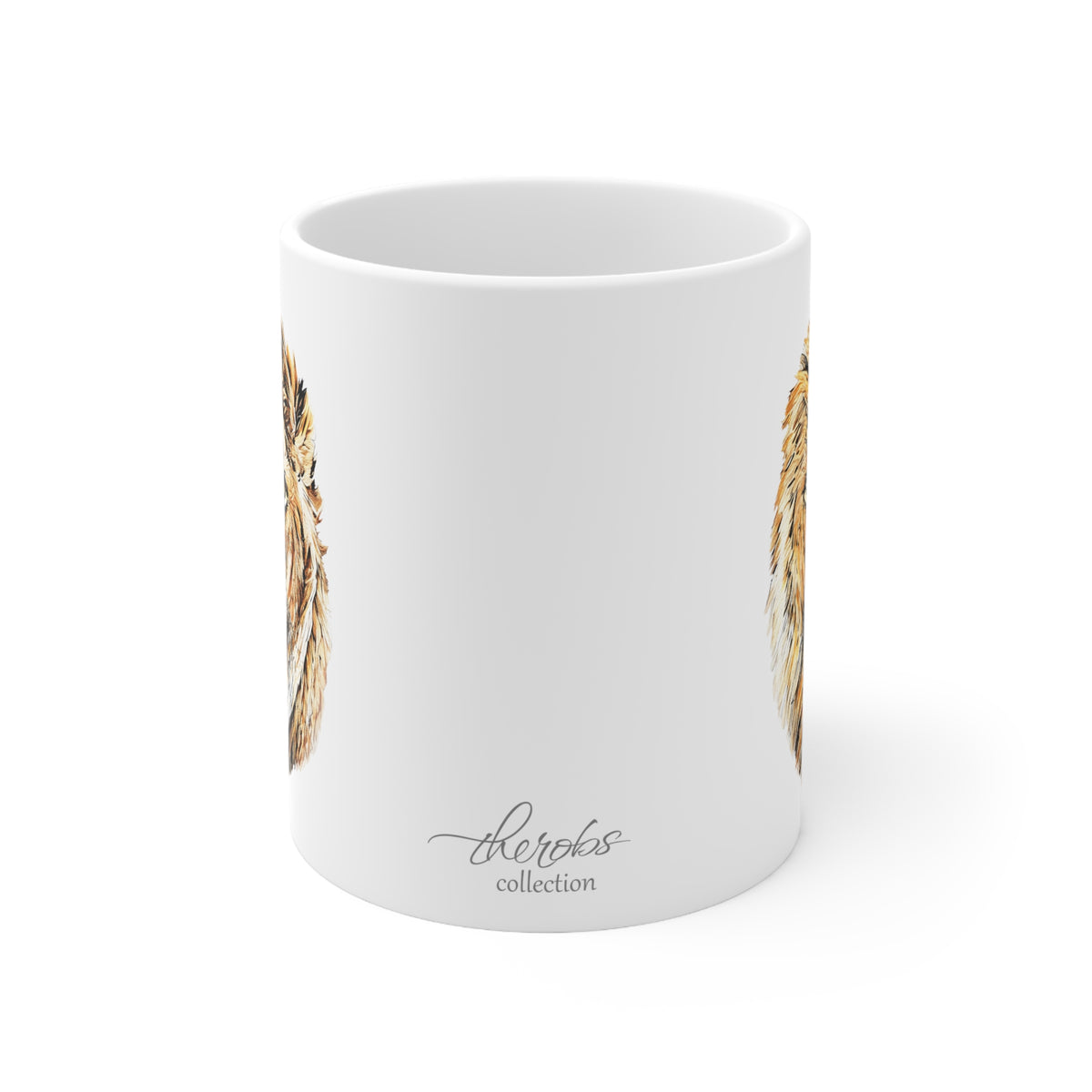 Male Lion White Ceramic 11oz Mug