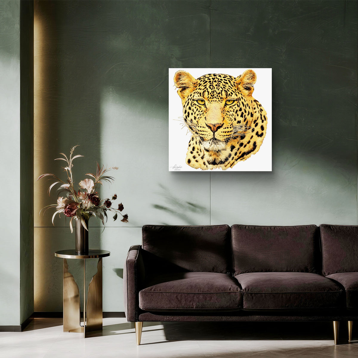 Leopard Fine Art Giclée Matte Black Poster