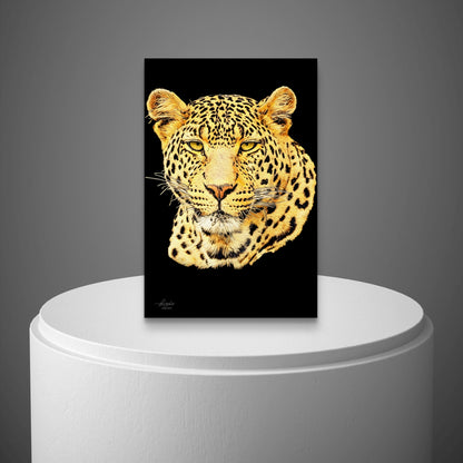 Leopard Fine Art Giclée Matte Black Poster