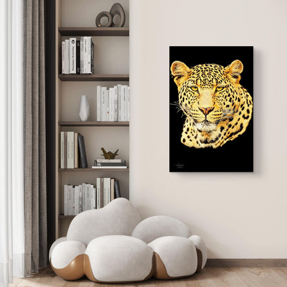 Leopard Fine Art Giclée Matte Black Poster