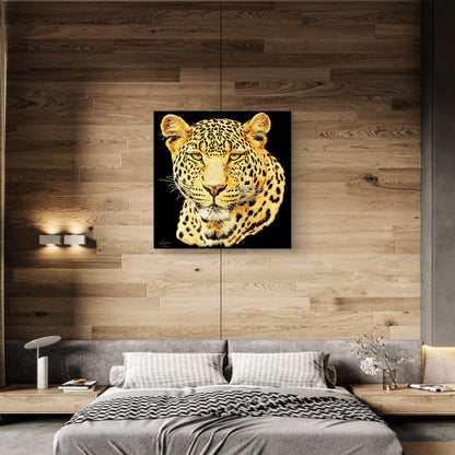 Leopard Fine Art Giclée Matte Black Poster