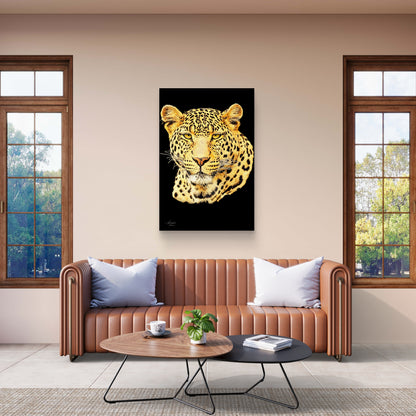 Leopard Fine Art Giclée Matte Black Poster