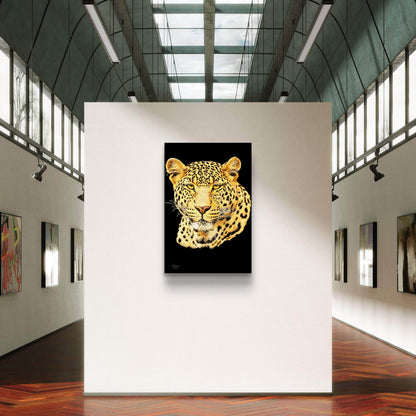 Leopard Fine Art Giclée Matte Black Poster