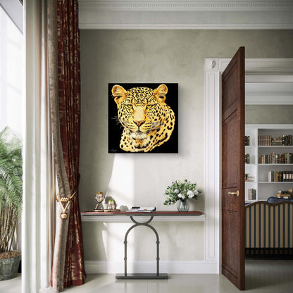 Leopard Fine Art Giclée Matte Black Poster