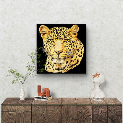 Leopard Fine Art Giclée Matte Black Poster