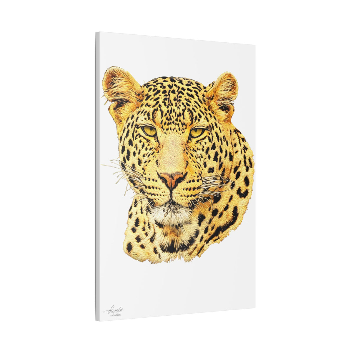 Leopard Satin Stretched Canvas Print