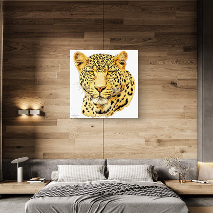 Leopard Satin Stretched Canvas Print