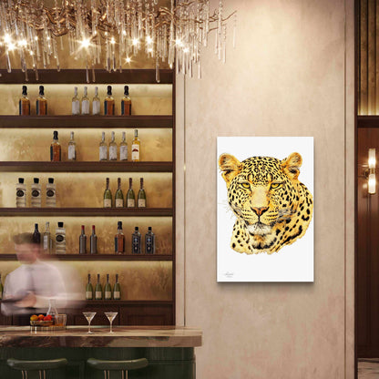 Leopard Satin Stretched Canvas Print