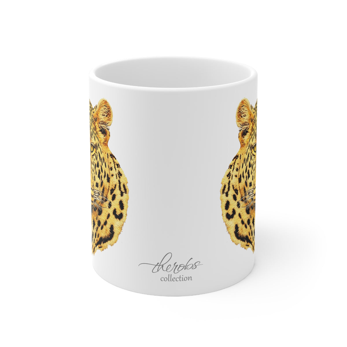 Leopard White Ceramic 11oz Mug