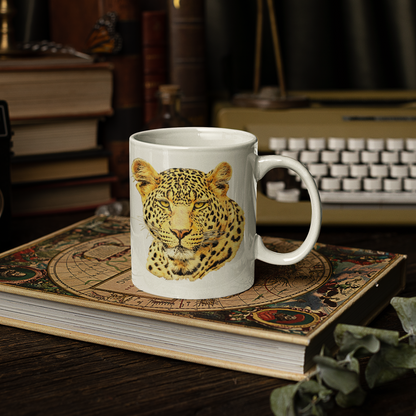 Leopard White Ceramic 11oz Mug