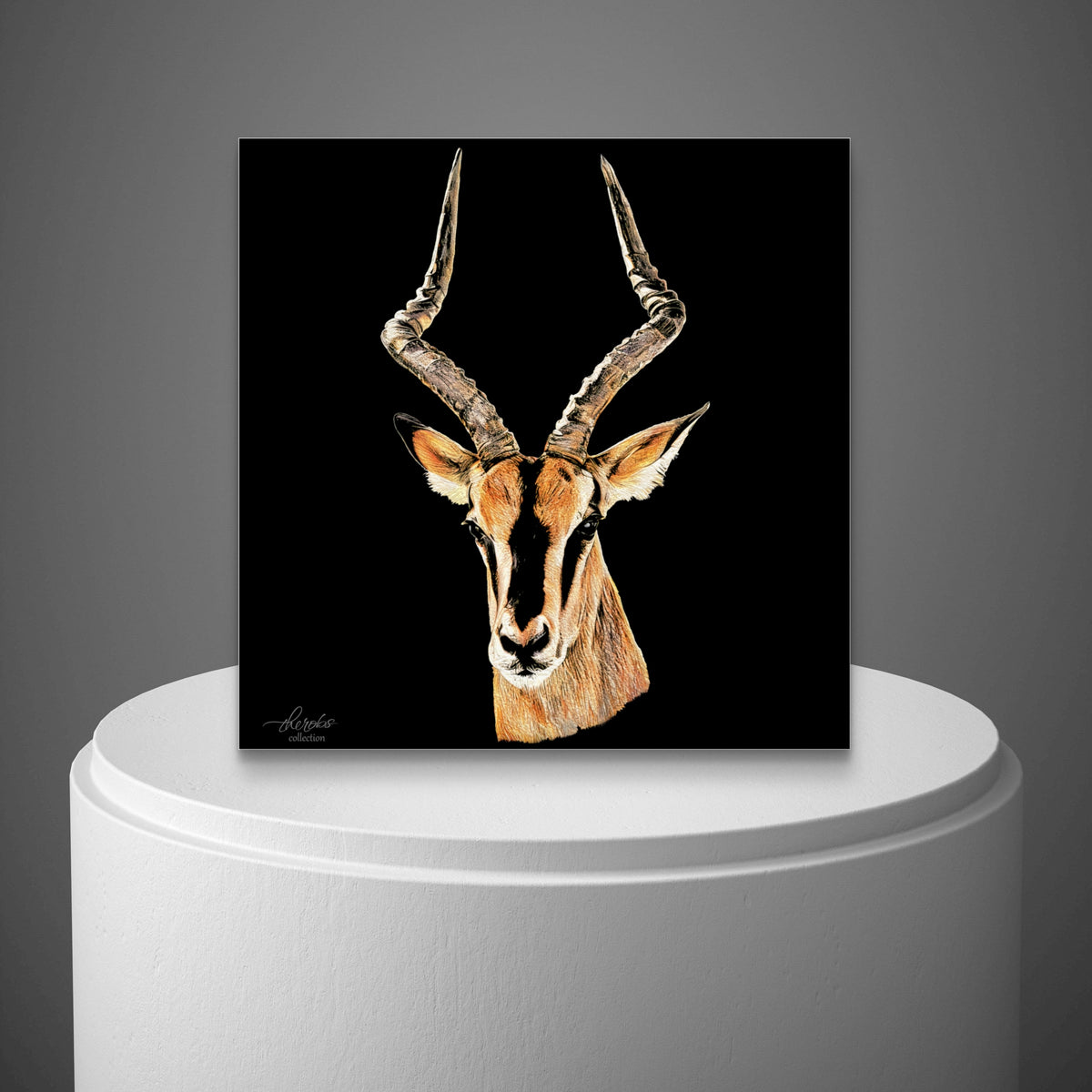 Impala Fine Art Giclée Matte Black Poster