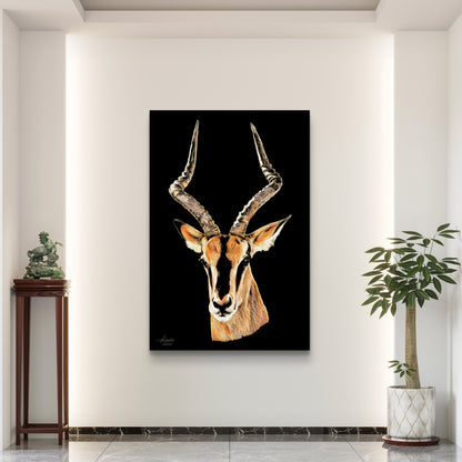 Impala Fine Art Giclée Matte Black Poster