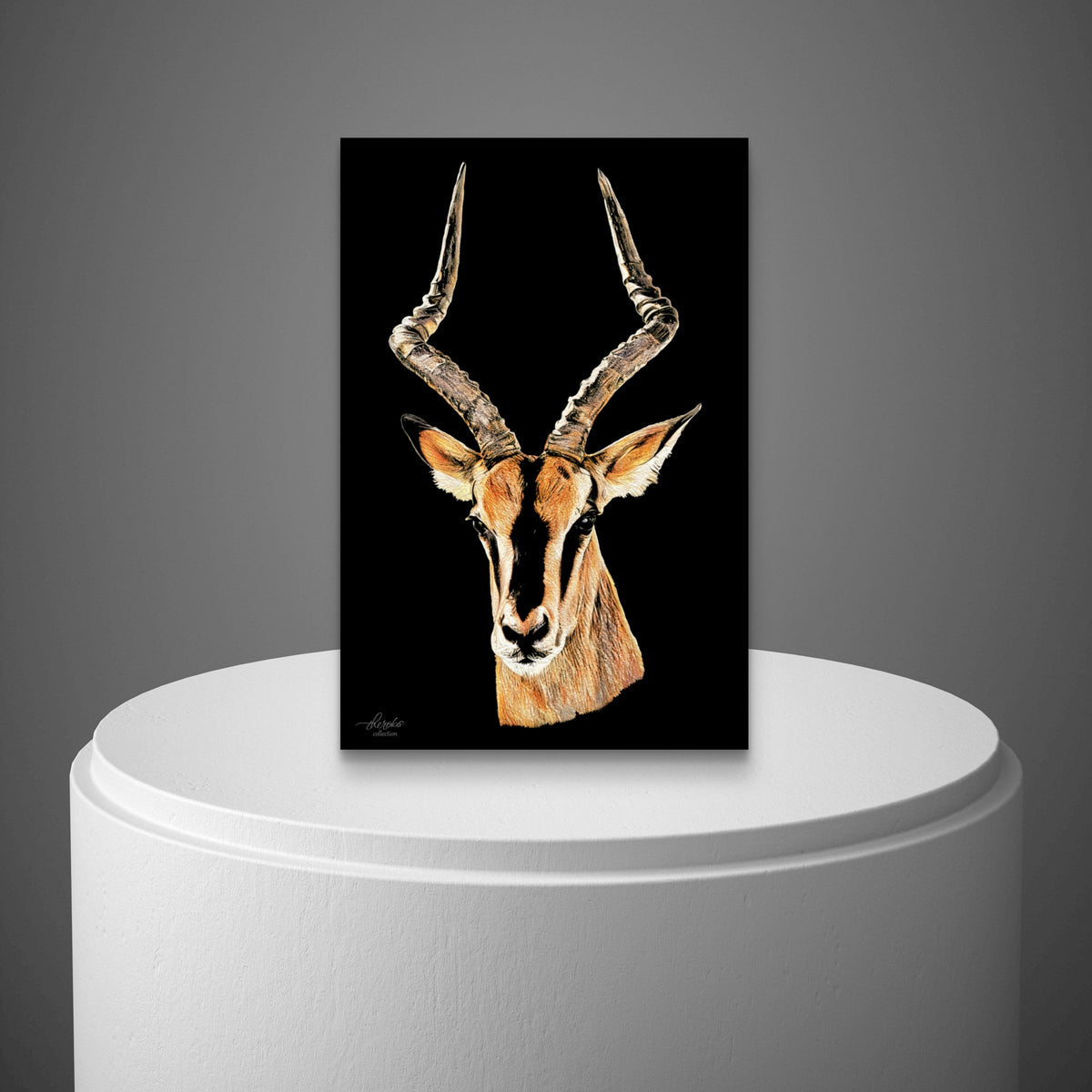 Impala Fine Art Giclée Matte Black Poster
