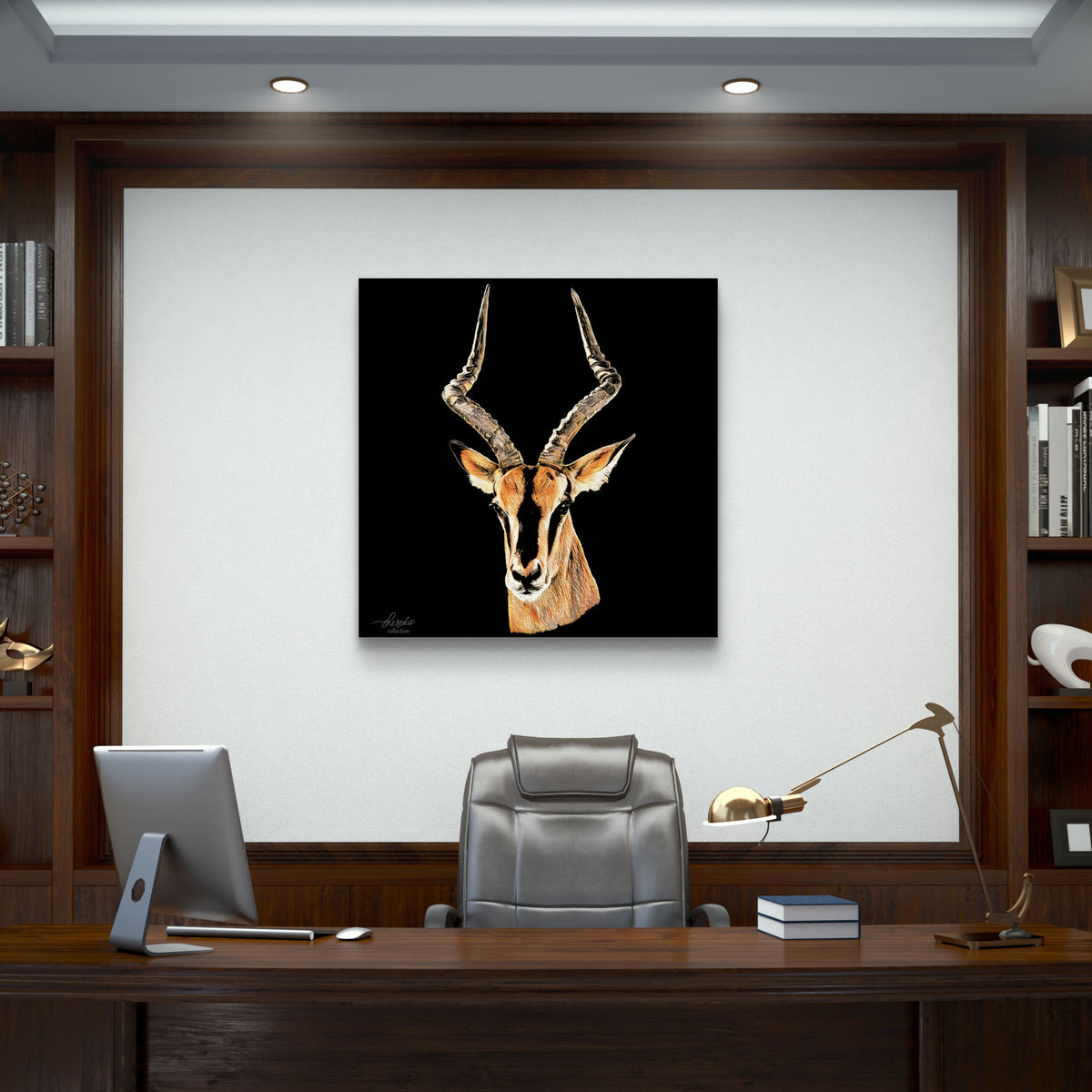 Impala Fine Art Giclée Matte Black Poster