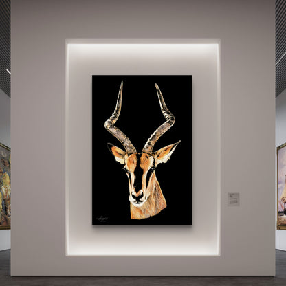 Impala Fine Art Giclée Matte Black Poster