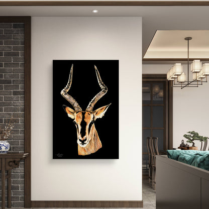 Impala Fine Art Giclée Matte Black Poster