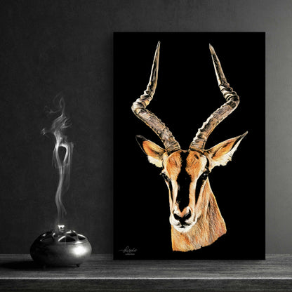 Impala Fine Art Giclée Matte Black Poster