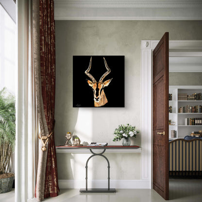 Impala Fine Art Giclée Matte Black Poster