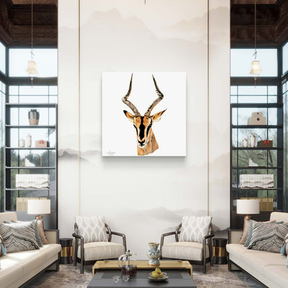 Impala Satin Stretched Canvas Print