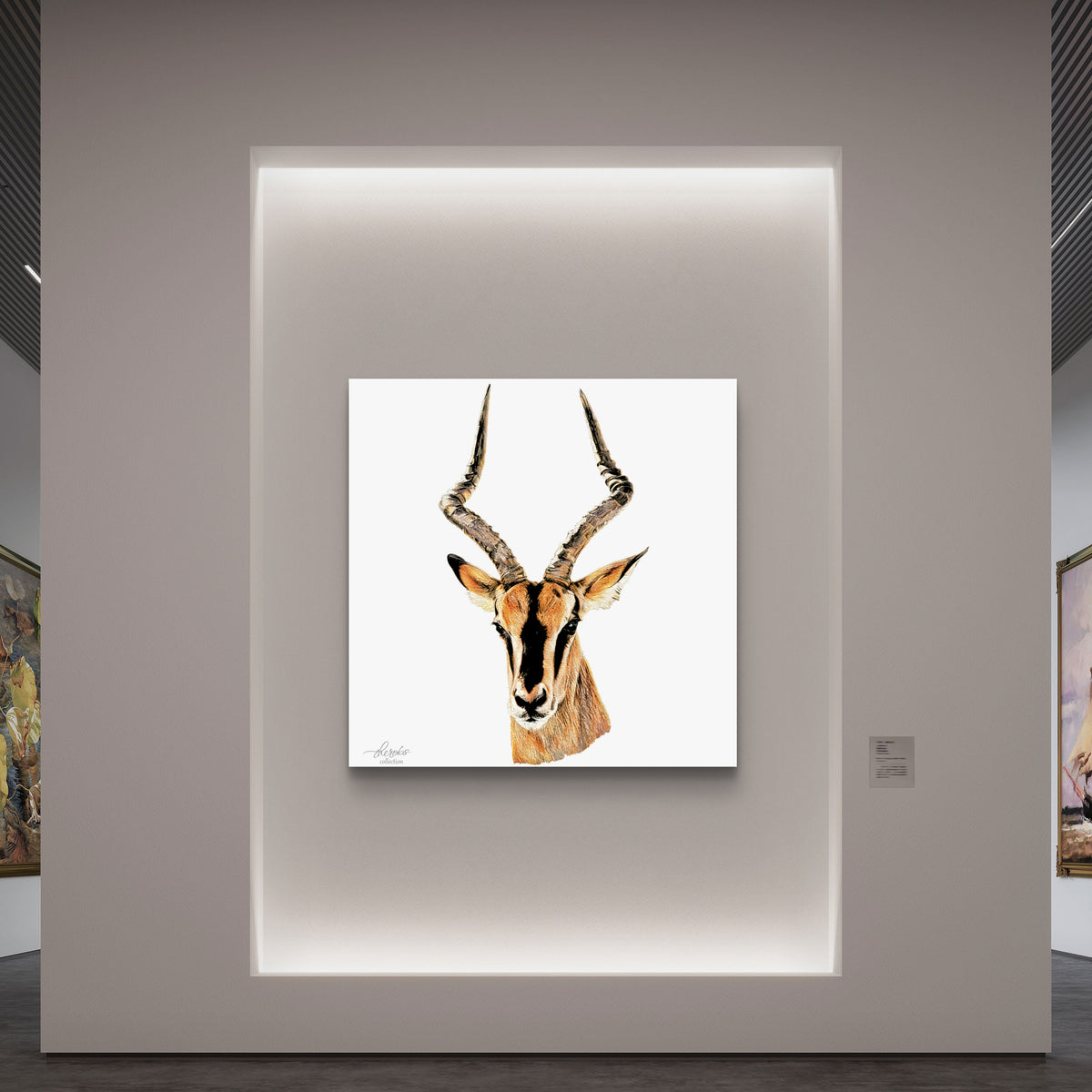 Impala Satin Stretched Canvas Print