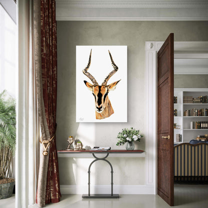 Impala Satin Stretched Canvas Print