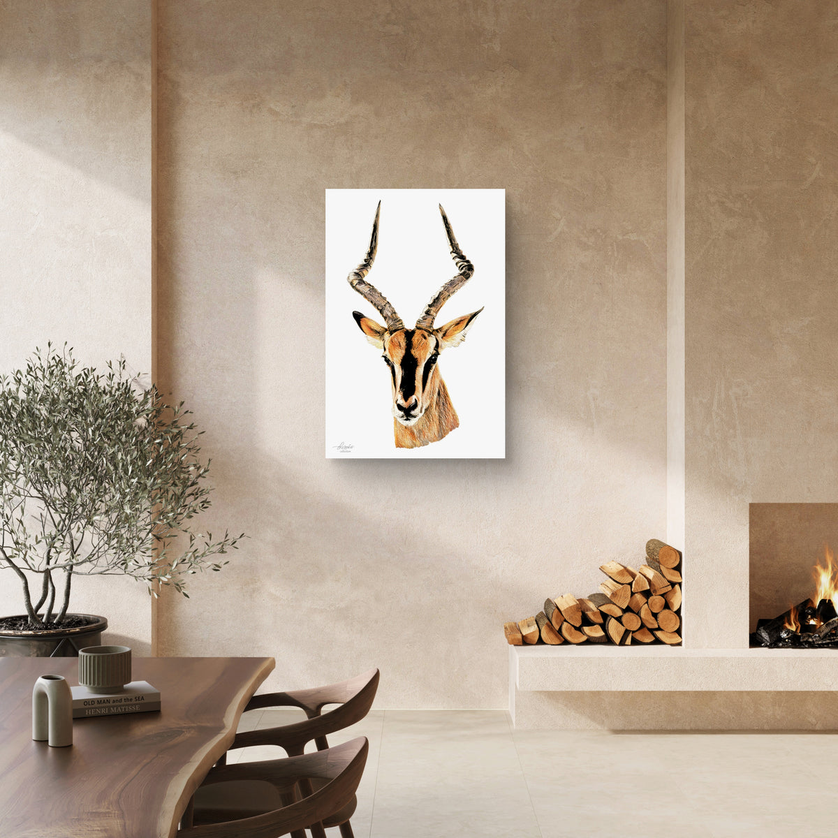 Impala Satin Stretched Canvas Print