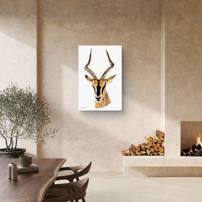 Impala Satin Stretched Canvas Print
