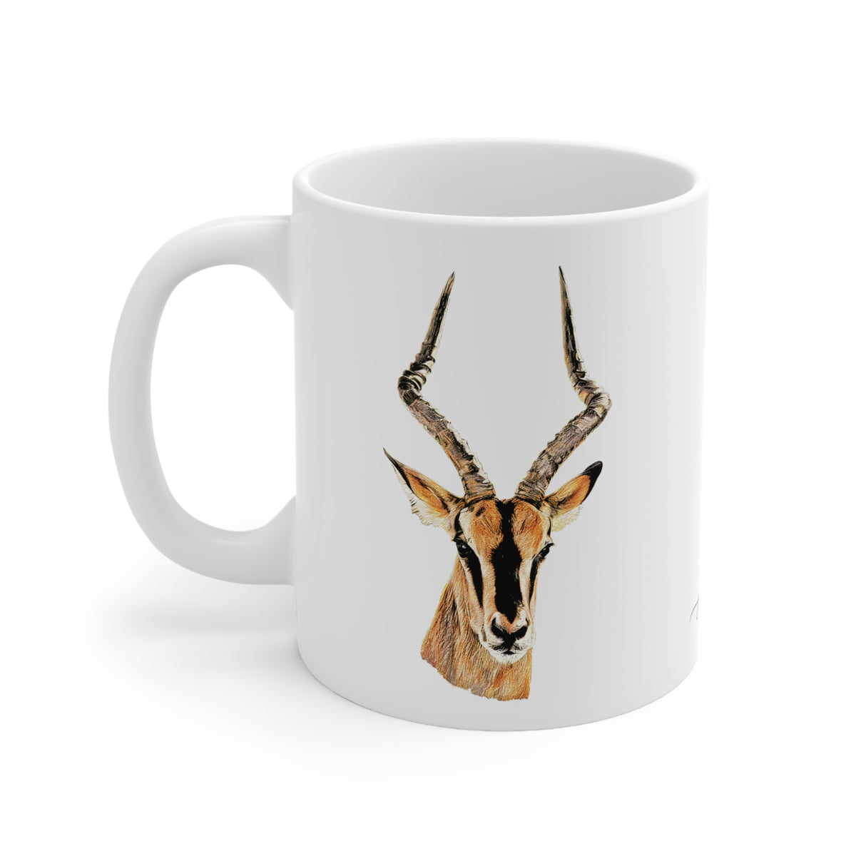 Impala White Ceramic 11oz Mug