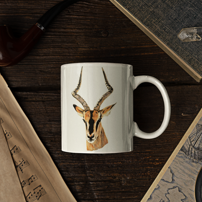 Impala White Ceramic 11oz Mug