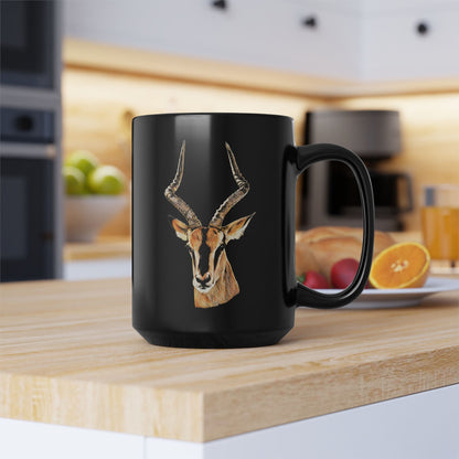 Impala 15oz Large Black Ceramic Mug